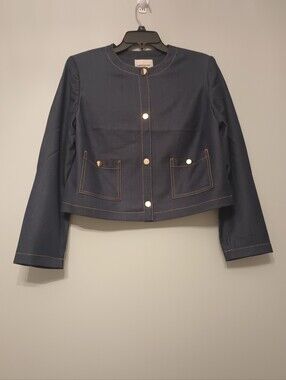 Industry Navy Cropped Jacket 12